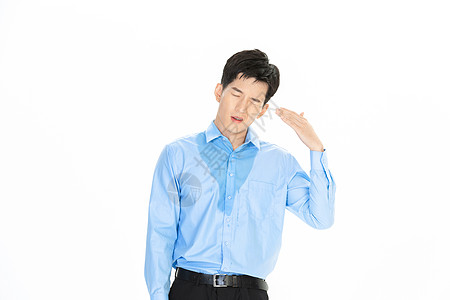 男性出汗燥热图片素材