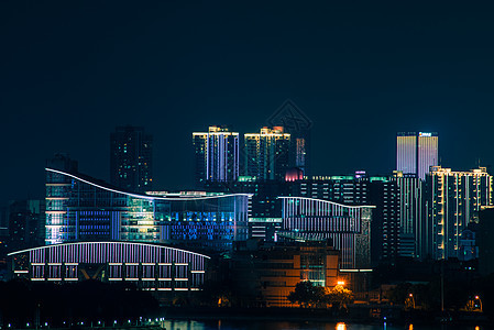 汉口江滩夜景风光图片