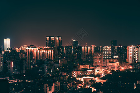 楼房灯光汉口夜景风光背景