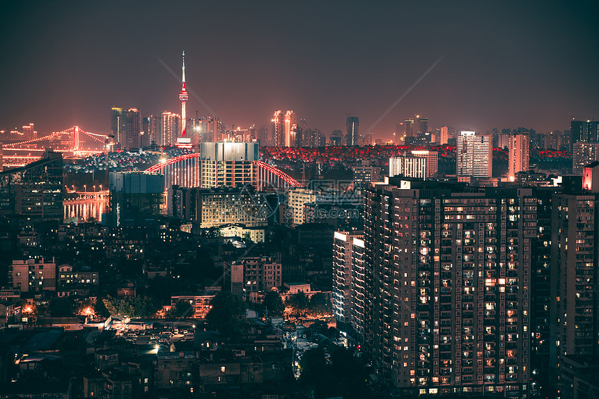 汉口夜景风光图片