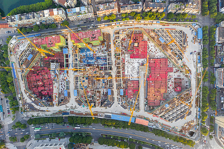重庆朝天门正在建设中的商业中心工地图片
