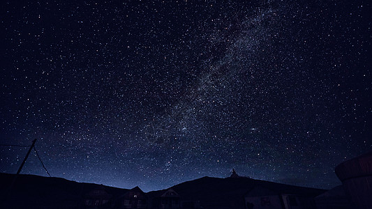 天际蒙古国璀璨星空背景
