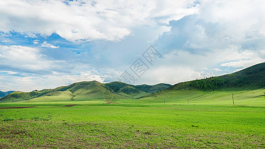 蒙古大草原草原游牧高清图片