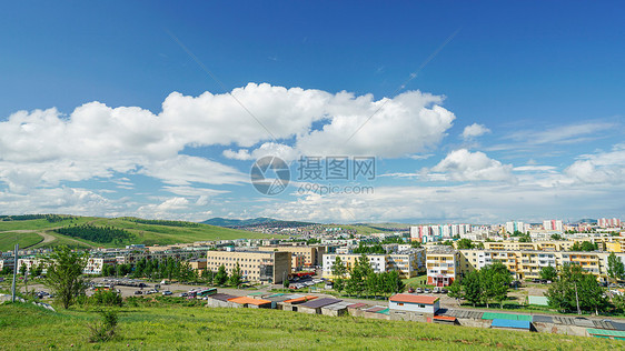 蒙古国草原城市额尔登特图片
