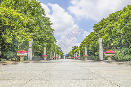 宽阔的城市广场通道图片