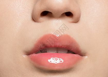 女性唇部彩妆特写展示高清图片下载 正版图片 摄图网
