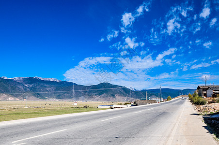 西藏高原马路道路图图片