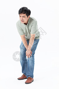 中年男性膝盖疼痛图片