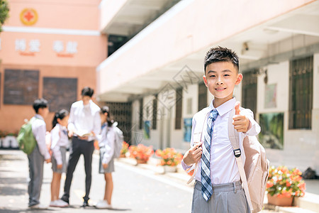 点赞男孩小学生点赞背景