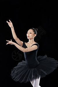 年轻美女芭蕾舞表演背景图片