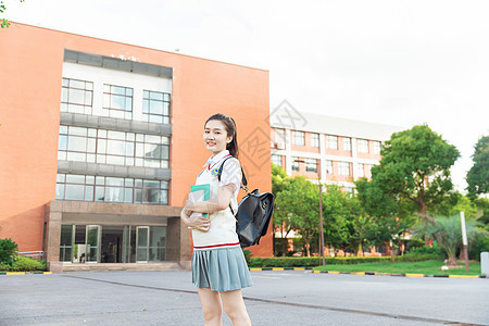 清新女学生下课放学图片