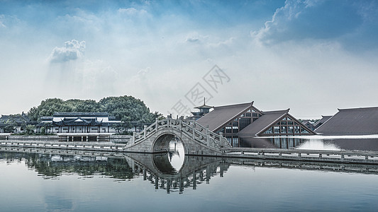 上海特色建筑广富林文化遗址背景