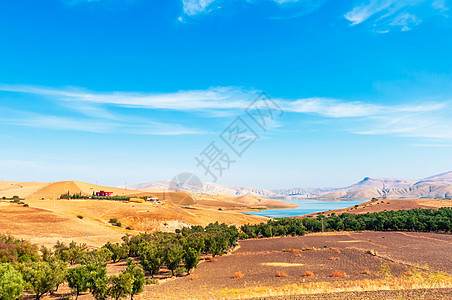 摩洛哥阿特拉斯山脉乡村景色图片