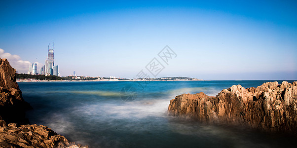 青岛城市素材青岛旅游海边背景