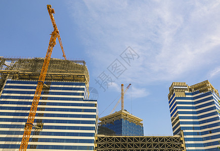 建设工地和塔吊背景图片