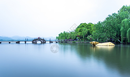 杭州西湖春天风光背景图片