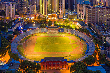 球场夜景中超比赛夜景足球场背景