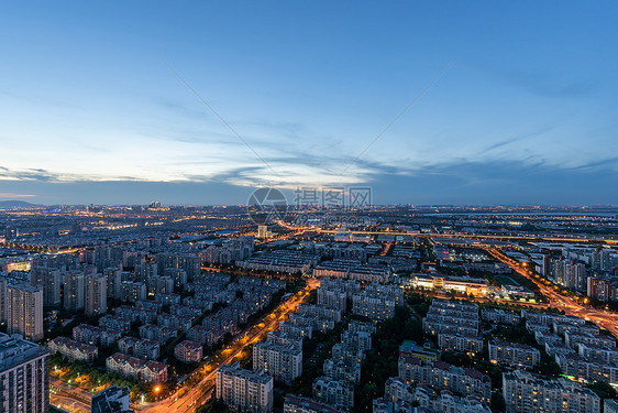 俯瞰苏州园区夜景图片