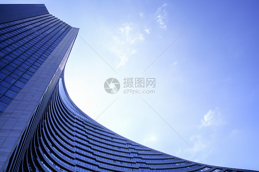 北上广高层大楼建筑设计感曲线线条高清图片下载 正版图片 摄图网