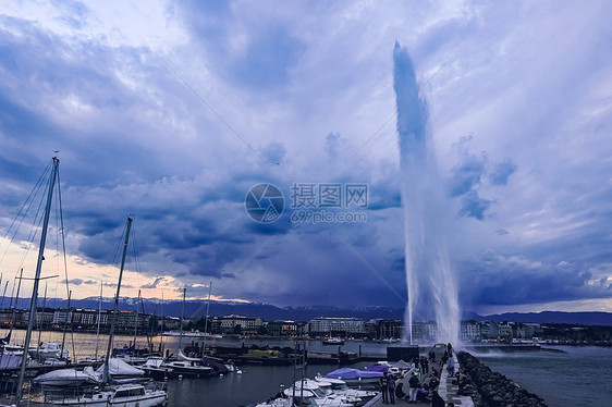 瑞士日内瓦大喷泉图片