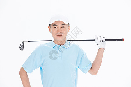 中年人男性高尔夫球运动图片
