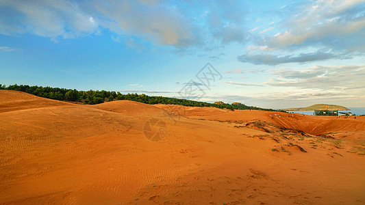 越南美奈红沙丘高清图片