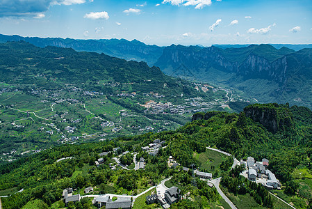 俯视山川风光图片