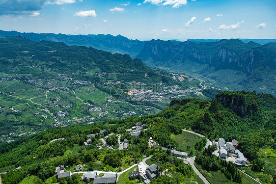 俯视山川风光图片