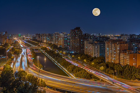 速度光线中秋节的北京光明桥背景
