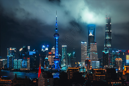 上海陆家嘴夜景图片