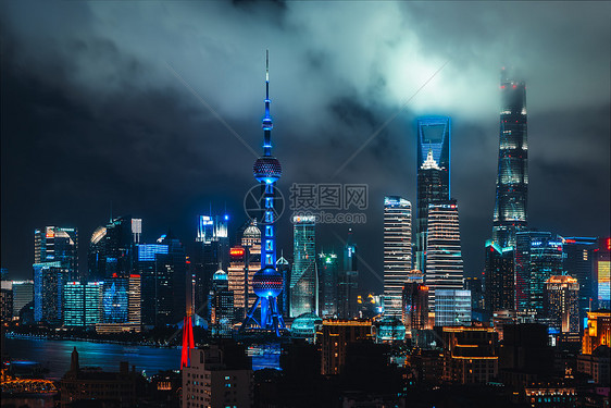 上海陆家嘴夜景图片