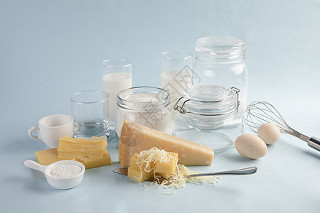 芝士奶酪牛奶甜品原材料图片