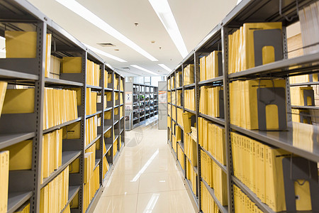 文档校园生活图书馆档案室中的文件背景