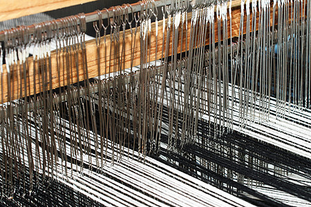 传统手工织布机背景图片
