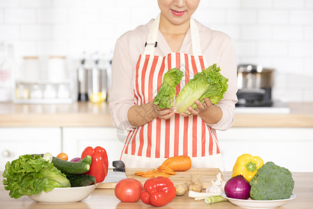 妻子等待妻子做饭特写背景