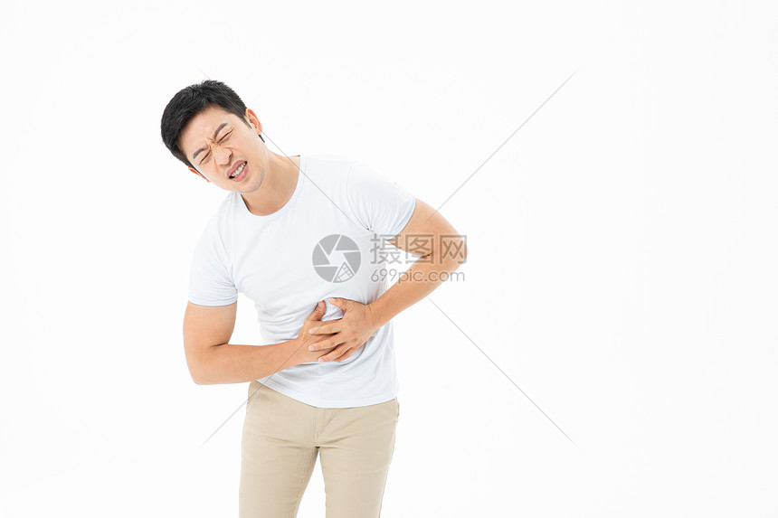 青年男性胃痛高清图片下载 正版图片 摄图网