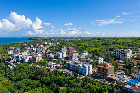 涠洲岛滴水丹屏居民楼背景图片