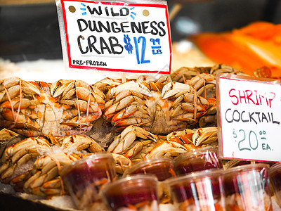 美国西雅图派克市场螃蟹图片