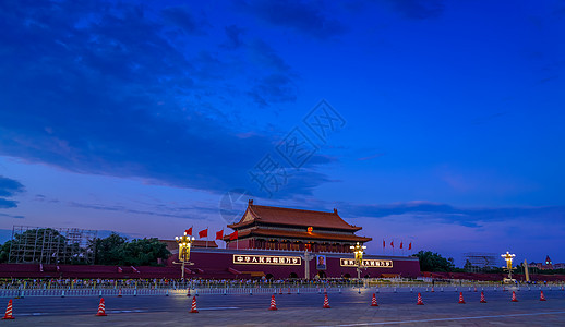 天安门迎接国庆节背景图片