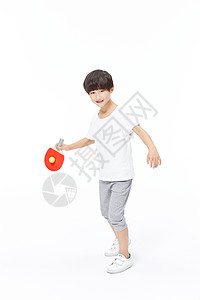 小男孩打乒乓球图片