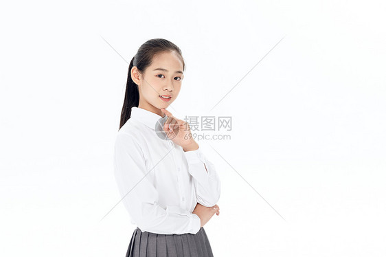 中学生女孩图片