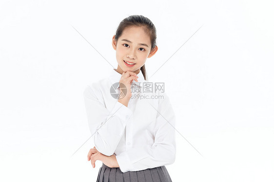 中学生女孩可爱形象图片