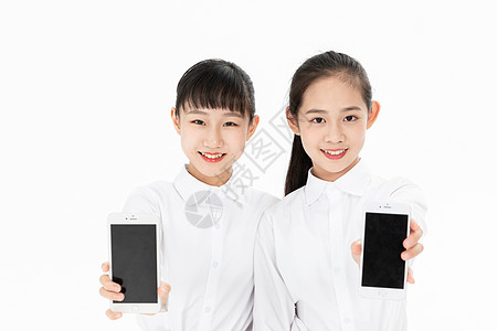女孩拿手机图片