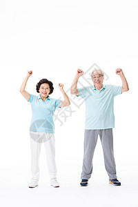 老年夫妇健身锻炼图片