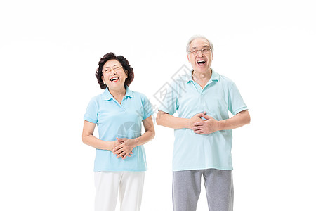 老年夫妇大笑背景