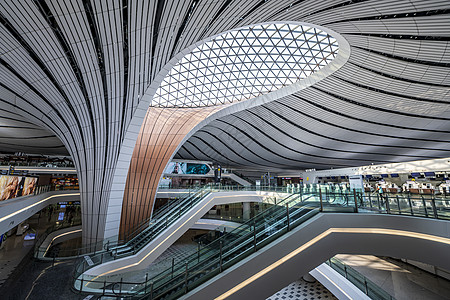 发光科技线条背景北京大兴国际机场的建筑背景