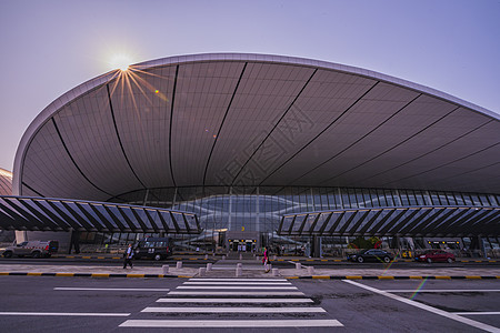 北京机场北京大兴国际机场外景建筑背景