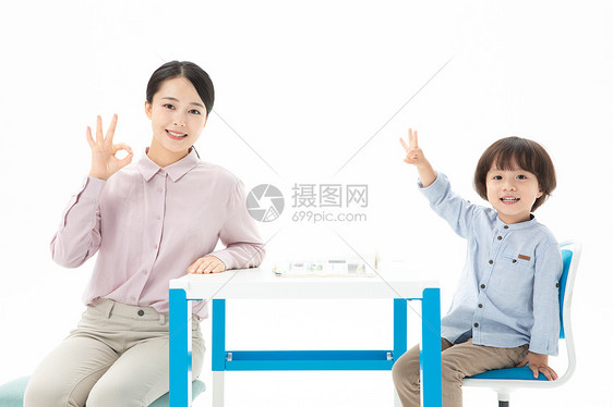 儿童幼教老师学生ok手势图片