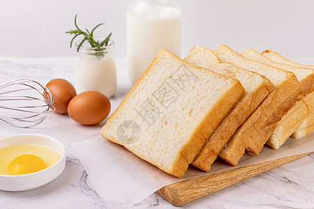 早餐吐司牛奶面包早餐高清图片