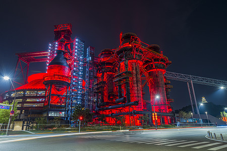 北京首都钢铁遗址夜景图片